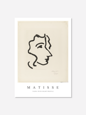 Nadia with Sharp Profile - Henri Matisse | Poster