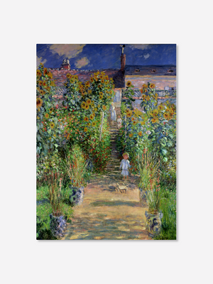 The Artists's Garden at Vétheuil - Claude Monet | Canvastavla