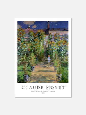 The Artists's Garden at Vétheuil - Claude Monet | Poster