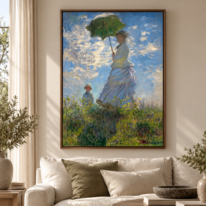 Woman with a Parasol - Claude Monet | Canvastavla
