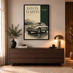 Retro Aston Martin | Canvastavla