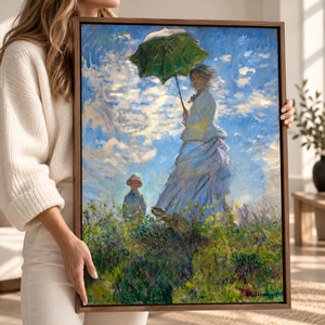 Woman with a Parasol - Claude Monet | Canvastavla