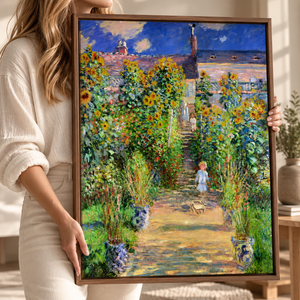 The Artists's Garden at Vétheuil - Claude Monet | Canvastavla